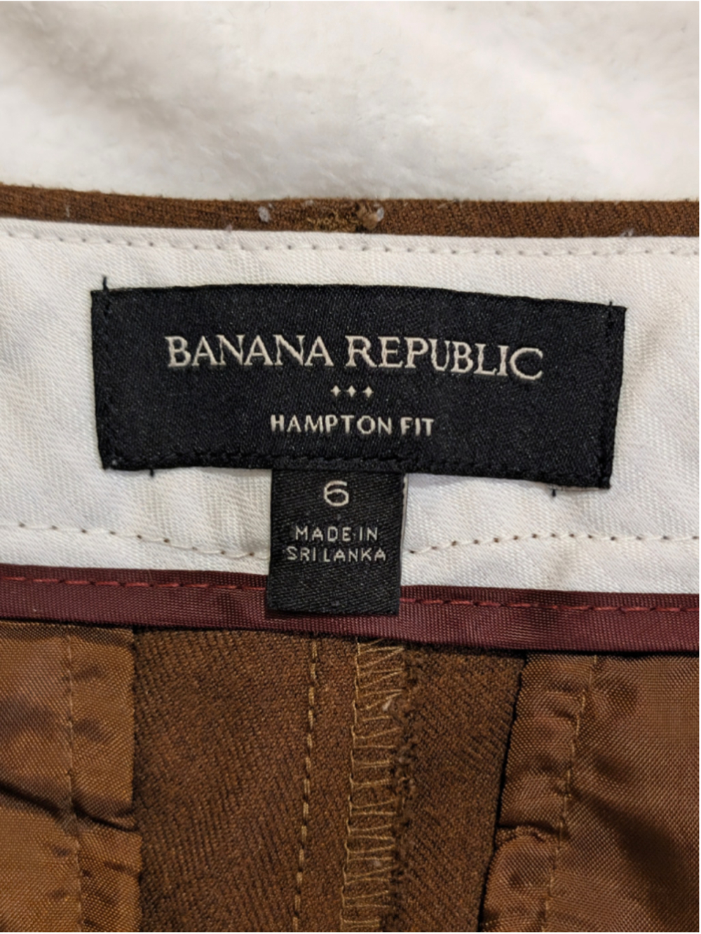 Banana Republic Hampton Fit Trousers Brown Size 6 ankle - Picture 4 of 11